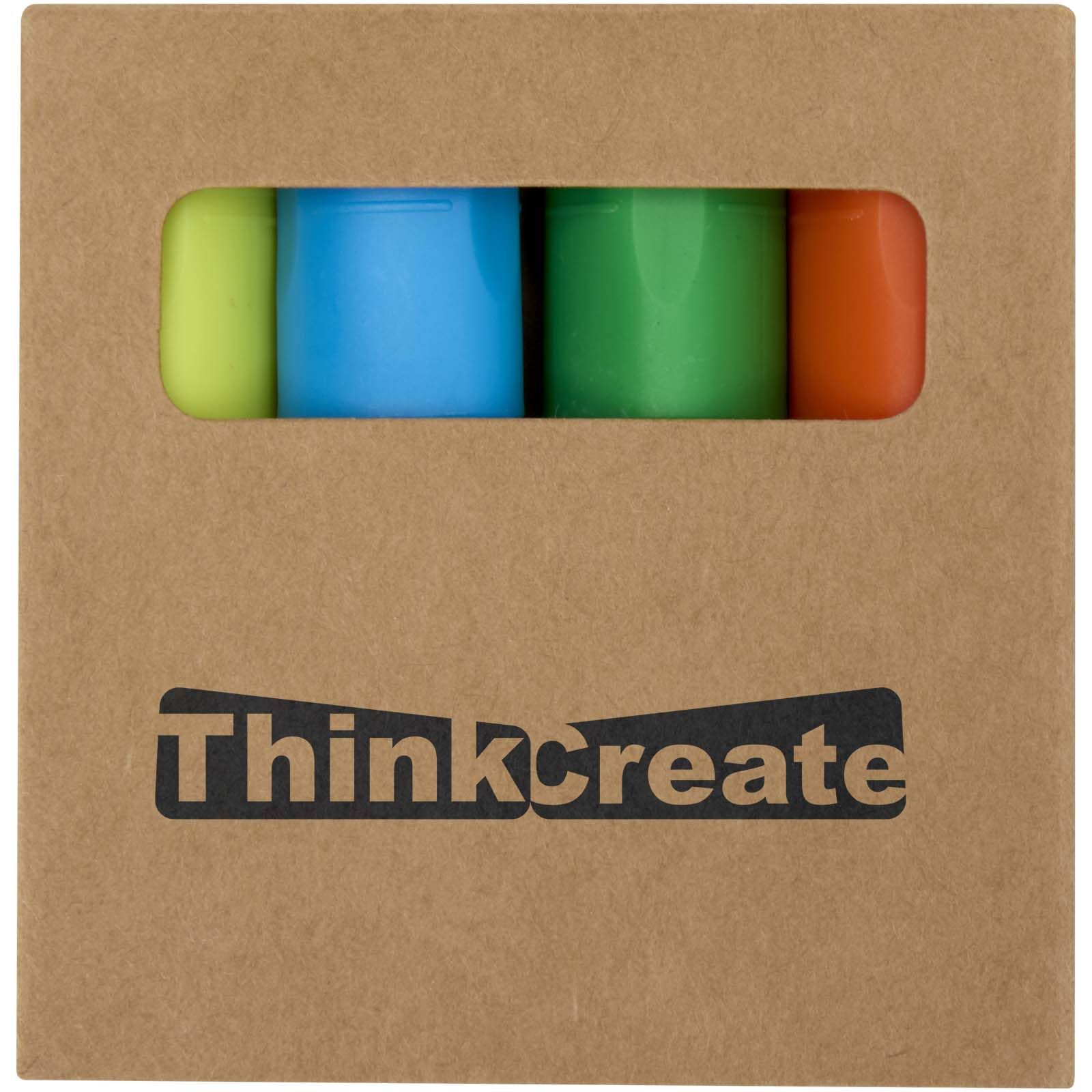Mini recycled plastic highlighter set