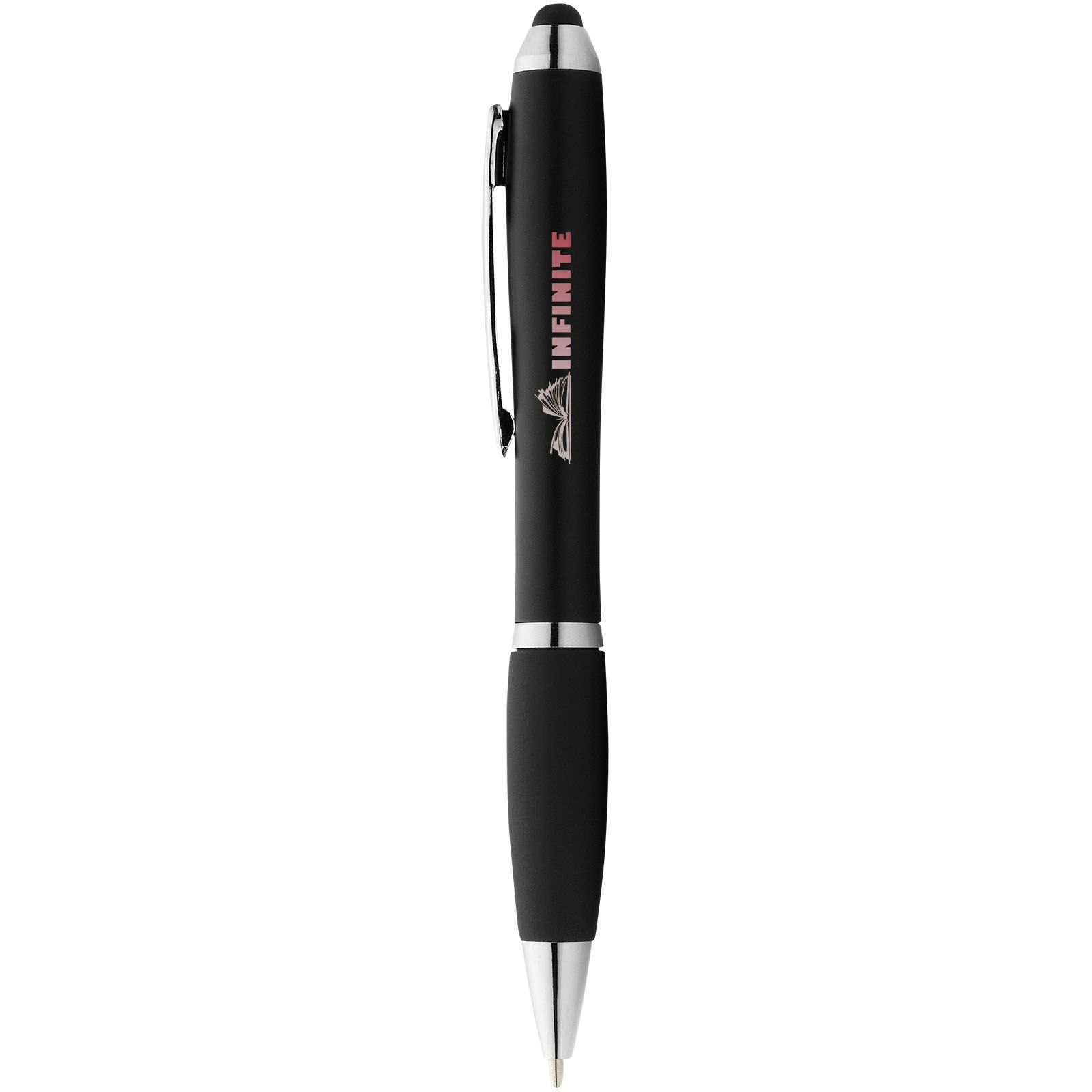 Nash coloured stylus ballpoint pen with black grip