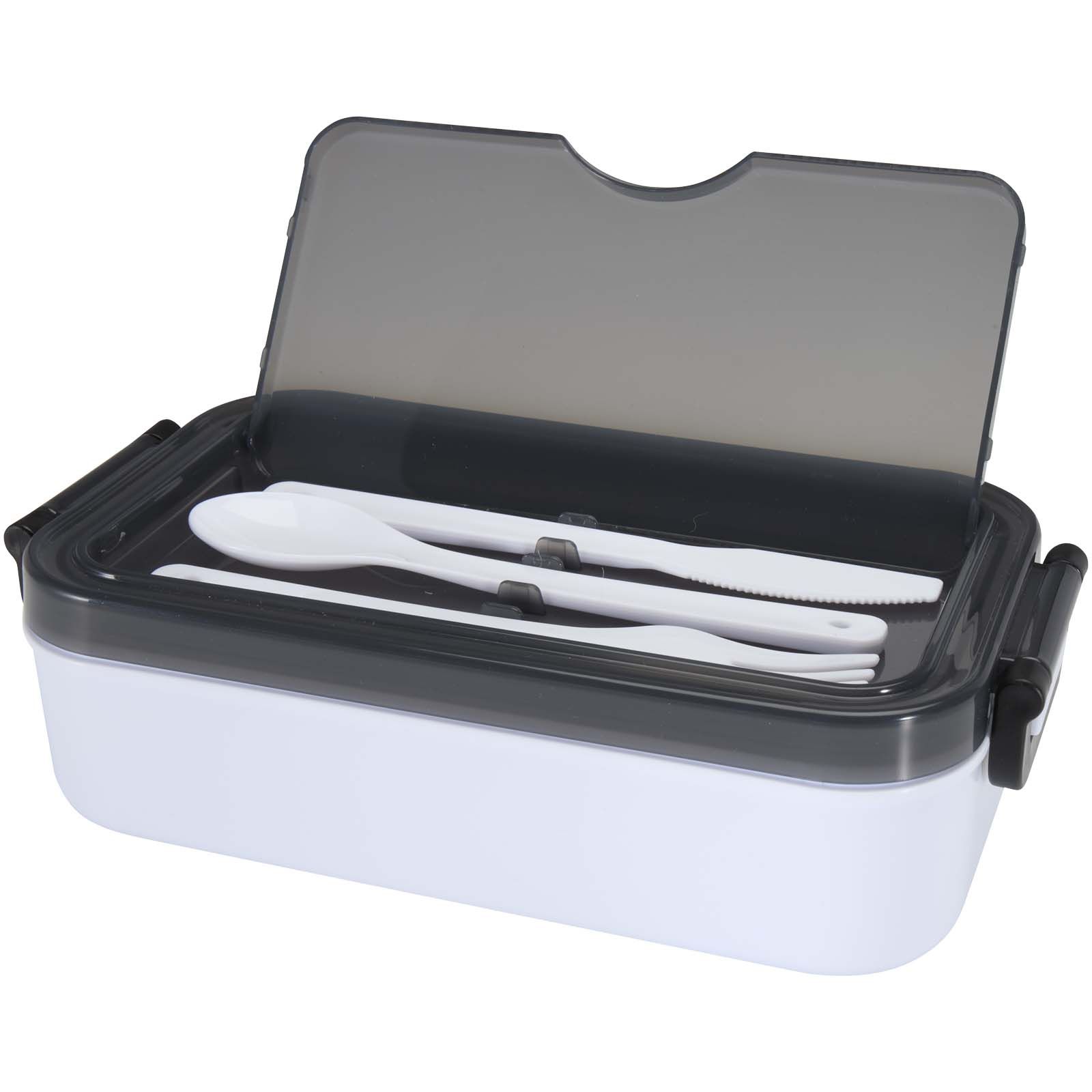 Snappy lunch box and cutlery set