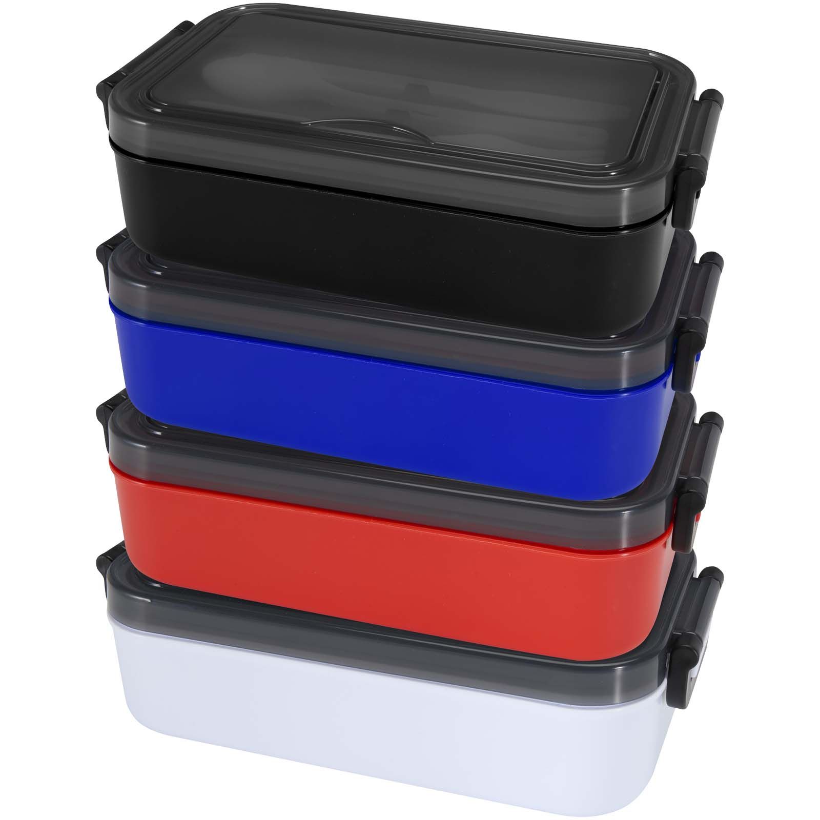 Snappy lunch box and cutlery set
