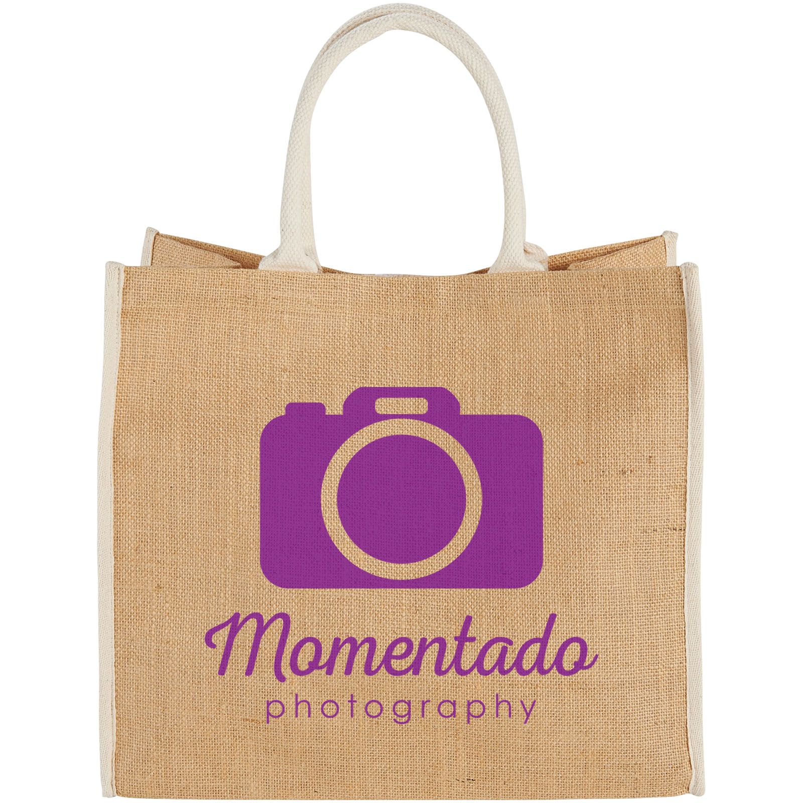 Harry coloured edge jute tote bag 25L