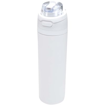 Theron 800 ml RCS recycled single wall stainless steel water bottle with dual function lid 