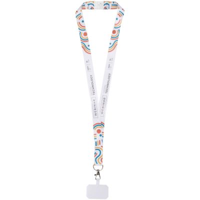 Addie sublimation lanyard with phone holder and safety breakaway 