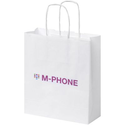 Kraft 80 g/m2 paper bag with twisted handles - small