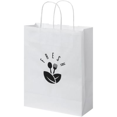 Kraft 80 g/m2 paper bag with twisted handles - medium