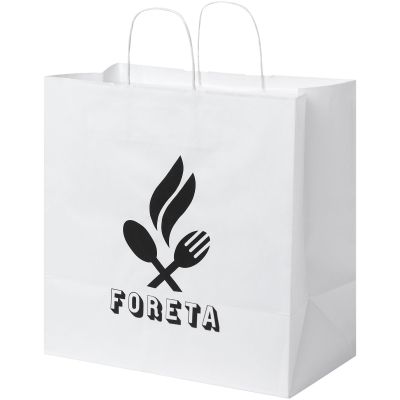 Kraft 80-90 g/m2 paper bag with twisted handles - X large