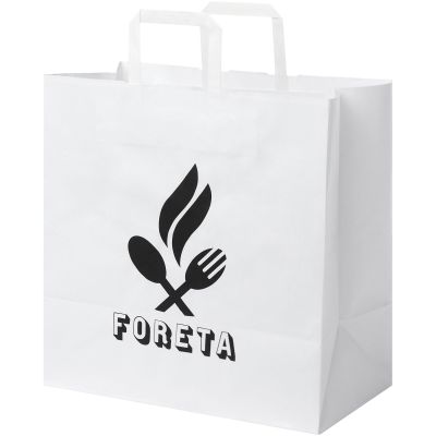 Kraft 80-90 g/m2 paper bag with flat handles - X large