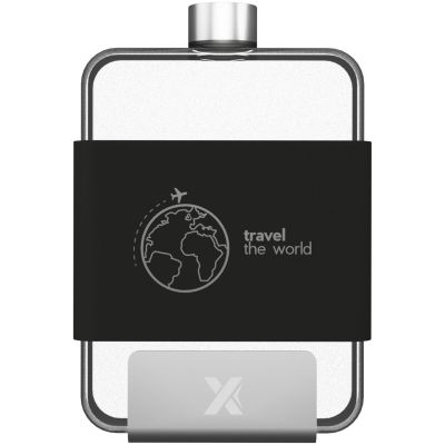 SCX.design D20 450 ml flat Tritan water bottle with silicone sleeve