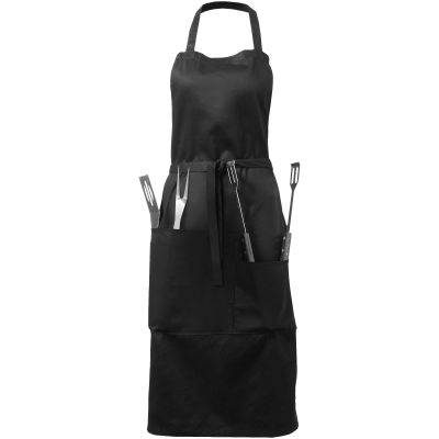 Bear BBQ apron with utensils