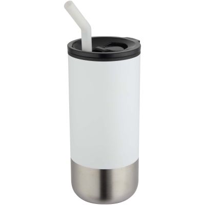 Grayson 480 ml RCS recycled insulated tumbler with straw
