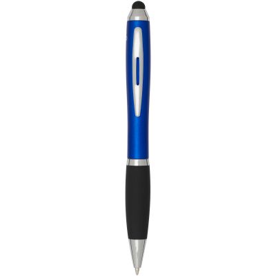 Nash RCS recycled plastic stylus ballpoint pen with coloured barrel and black grip (black ink)