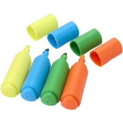 Mini recycled plastic highlighter set