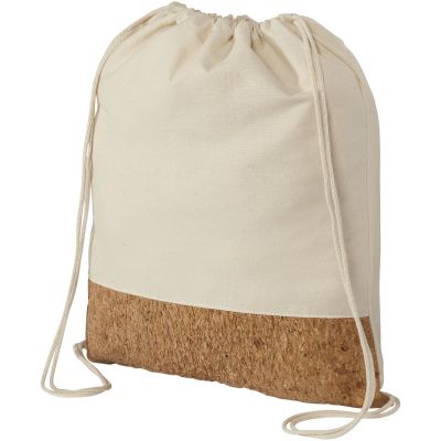 Woods 150 g/m² cotton and cork drawstring backpack 5L