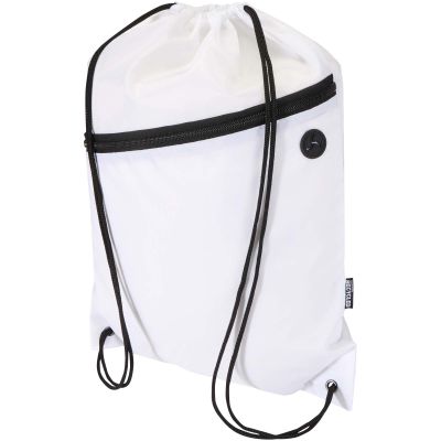 Oriole RPET drawstring bag with zipped front pocket 5L