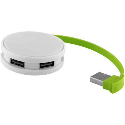Round 4-port USB hub