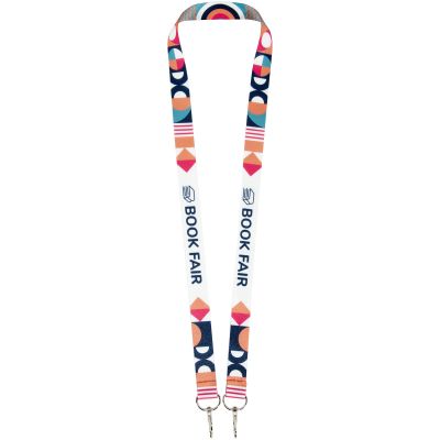 Leia sublimation RPET lanyard with 2 keyrings